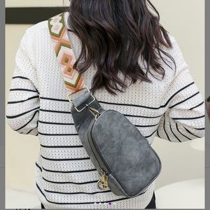 NWOT Grey Crossbody Bag